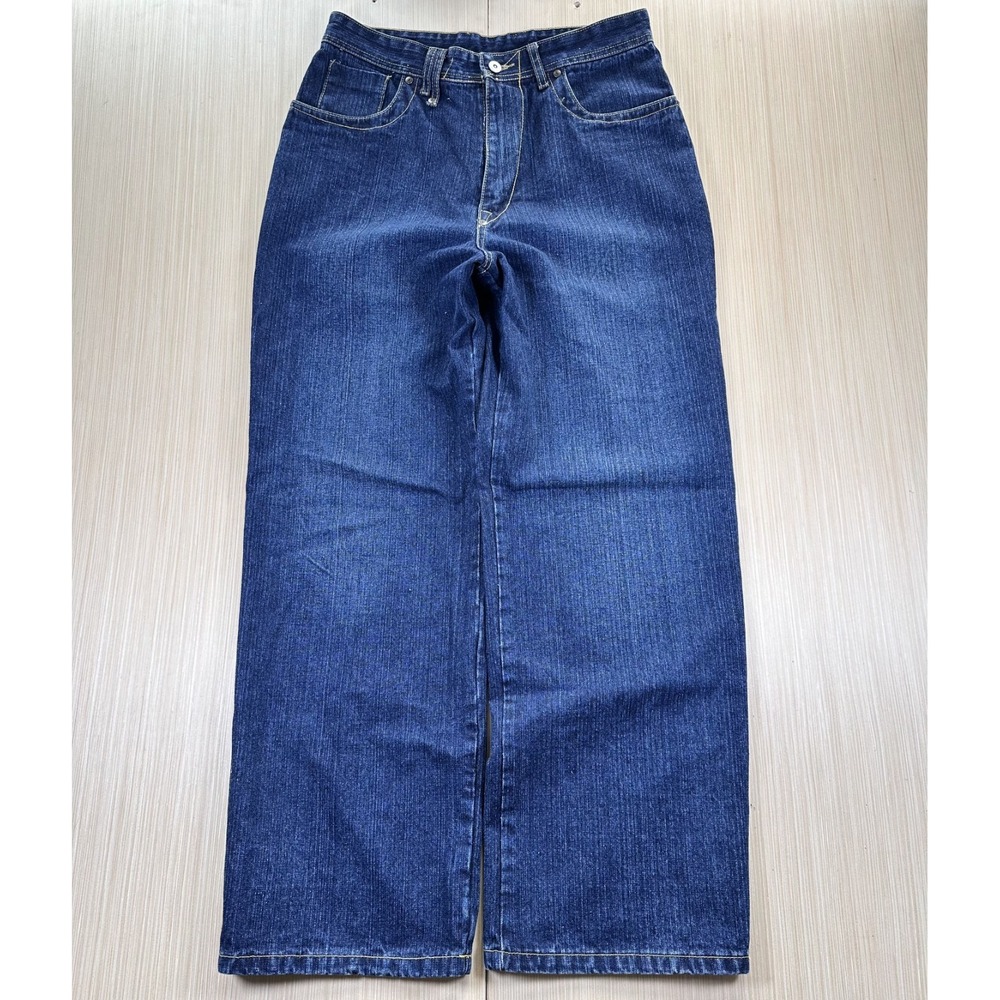 Bear City Baggy Jeans Mens 32 Blue Denim Cotton Medium Wash Wide‎ Leg Casual